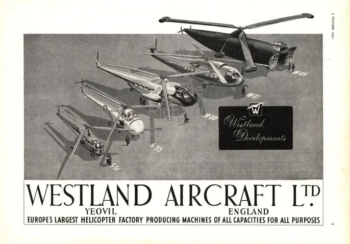 Transport Advertising - The Westland S-51 Dragonfly Helicopter